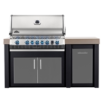 BBQ Authority 71" Outdoor Kitchen Island Bundle with Napoleon Prestige PRO 665 Built-In Gas Grill