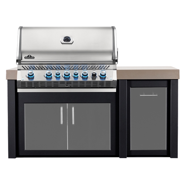 BBQ Authority 71" Outdoor Kitchen Island Bundle with Napoleon Prestige PRO 665 Built-In Gas Grill