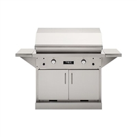 TEC 44" Patio FR Stand Alone Grill on Stainless Steel Cabinet & Side Shelves