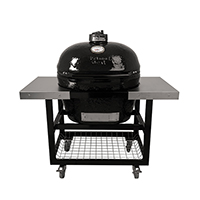 Primo Oval XL 400 X-Large Charcoal Grill with Cart and Stainless Steel Top