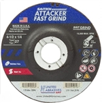 SAITECH Attacker 4.5" & 5" Depressed Center Grinding Wheels - Made in USA