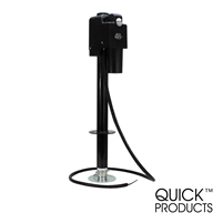 Quick Products JQ-3500B Power A-Frame Electric Tongue Jack - 3,650 lbs. Lift Capacity, Black