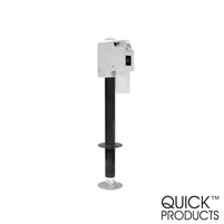 Quick Products JQ-3500W Power A-Frame Electric Tongue Jack - 3,650 lbs. Lift Capacity, White