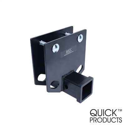 Quick Products QP-DBAR2SB Drop-Down Bumper Receiver Adapter with 2" Receiver, No-Drill, No Weld - Fits 2" x 4" Bumper