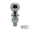 Quick Products QP-HB3014B 2-5/16" Chrome Hitch Ball - 1" Diameter x 2-1/2" Long Shank - 6,000 lbs.