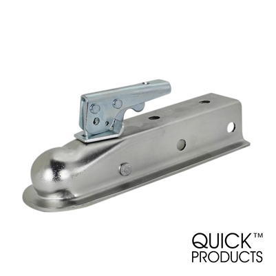 Quick Products QP-HS3023Z Zinc Trigger-Style Trailer Coupler - 2" Ball, 2" Channel - 3,500 lbs.