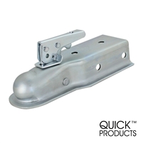 Quick Products QP-HS3025Z Zinc Trigger-Style Trailer Coupler - 2" Ball, 3" Channel - 3,500 lbs.