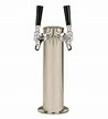 Stainless Steel 3" Draft Tower 2 Faucets