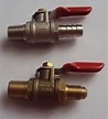 Brass Shutoff 1/4" barb w/ Check Valve