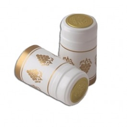 white with gold grapes pvc capsules