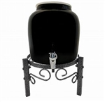 Black Vinegar Crock w/Lid & spigot