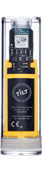 Tilt Hydrometer and Thermometer Yellow