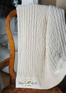 USMSBF Cable Knit Throw