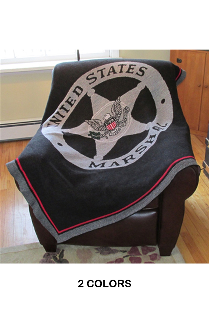 USMS Badge Knit Throw