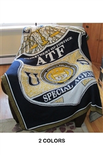 ATF Badge Knit Throw