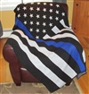 OA Blue Line Flag Knit Throw