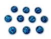 Badge Reel Button Cover- Blue Glitter (Pack of 10)