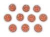 Badge Reel Button Cover- Coral Druzy (Pack of 10)