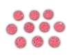 Badge Reel Button Cover- Neon Pink Druzy (Pack of 10)