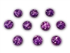 Badge Reel Button Cover-Purple Glitter (Pack of 10)