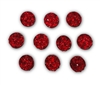 Badge Reel Button Cover- Red Druzy (Pack of 10)