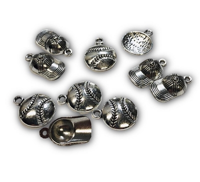 Baseball Charms Pack of 10 Charms