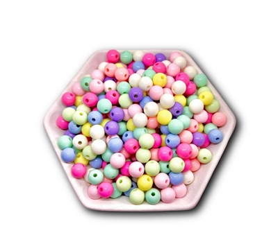 Pastel 10MM Badge Reel Beads (Pack of 10)