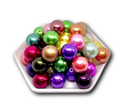 Pearl 20MM Bubblegum Beads (Pack of 3)