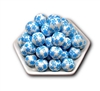 Blue Snowflakes 20MM Bubblegum Beads (Pack of 3)
