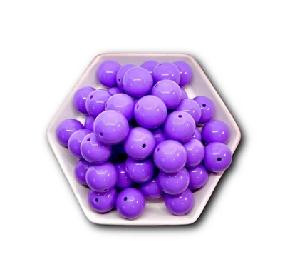 Solid Light Purple 20MM Bubblegum Beads (Pack of 3)