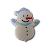 BLUE Snowman Silicone Bead