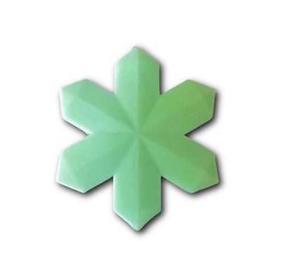 GREEN Snowflake Silicone Bead