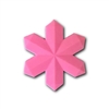 PINK Snowflake Silicone Bead