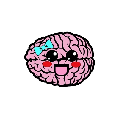 Badge Reel Brain  NO HOLE