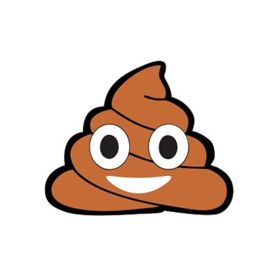 Badge Reel Poop Emoji NO HOLE