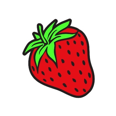 Badge Reel Strawberry NO HOLE