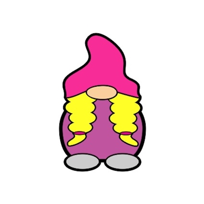 Badge Reel Girl Gnome NO HOLE