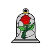 Badge Reel Stained Glass Rose NO HOLE