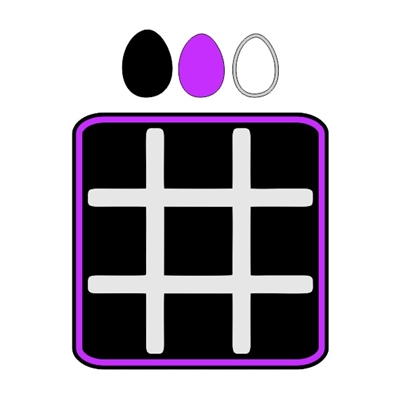 Easter Egg Tic Tac Toe Board with Pieces