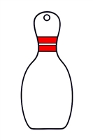 Bowling Pin Ornament 5"