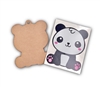 Sitting Panda 3" With Vinyl Decal Set