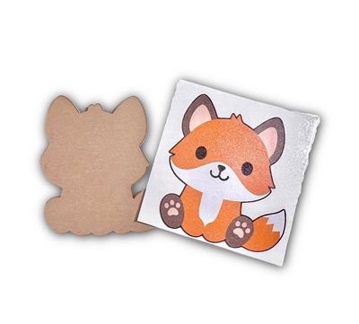 Badge Reel Sitting Fox (NO HOLE)