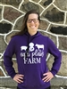 Women's PLUS size Fitted Sweatshirt Purple 2X-4X