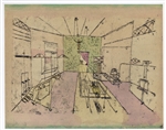 Paul Klee pochoir "Fantasmagorie perspective"