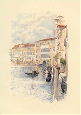 Childe Hassam chromolithograph "Palazzo Giustiniani"