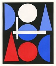 Auguste Herbin silkscreen "Nue"