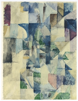 Robert Delaunay La fenetre No. 2 color pochoir