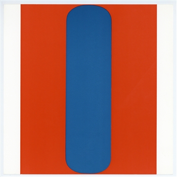 Ellsworth Kelly silkscreen "Red-Blue" 1967