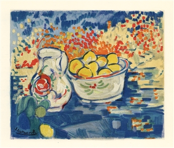 Maurice de Vlaminck "Still Life with Lemons" lithograph