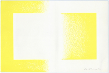 Richard Anuszkiewicz original lithograph "Yellow Reversed"